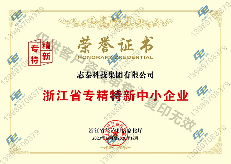 浙江省专精特新中小企业2